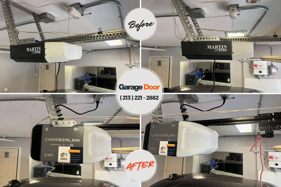Before and after: garage door repair Parkersburg, WV